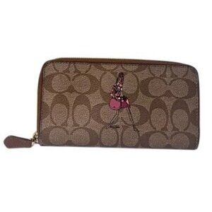 Coach Limited Edition Bonnie Cashin full zip accordion coated canvas long wallet